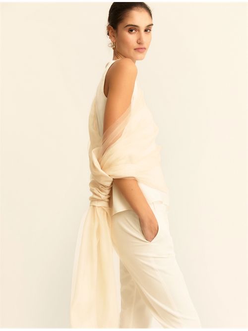 Top in raso con dettagli in georgette EMME MARELLA | EMMCOTTAGE197/005